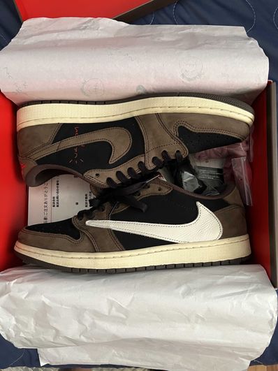 Travis Scott × Nike Air Jordan 1 Low OG SP-T "Black/Dark Mocha"