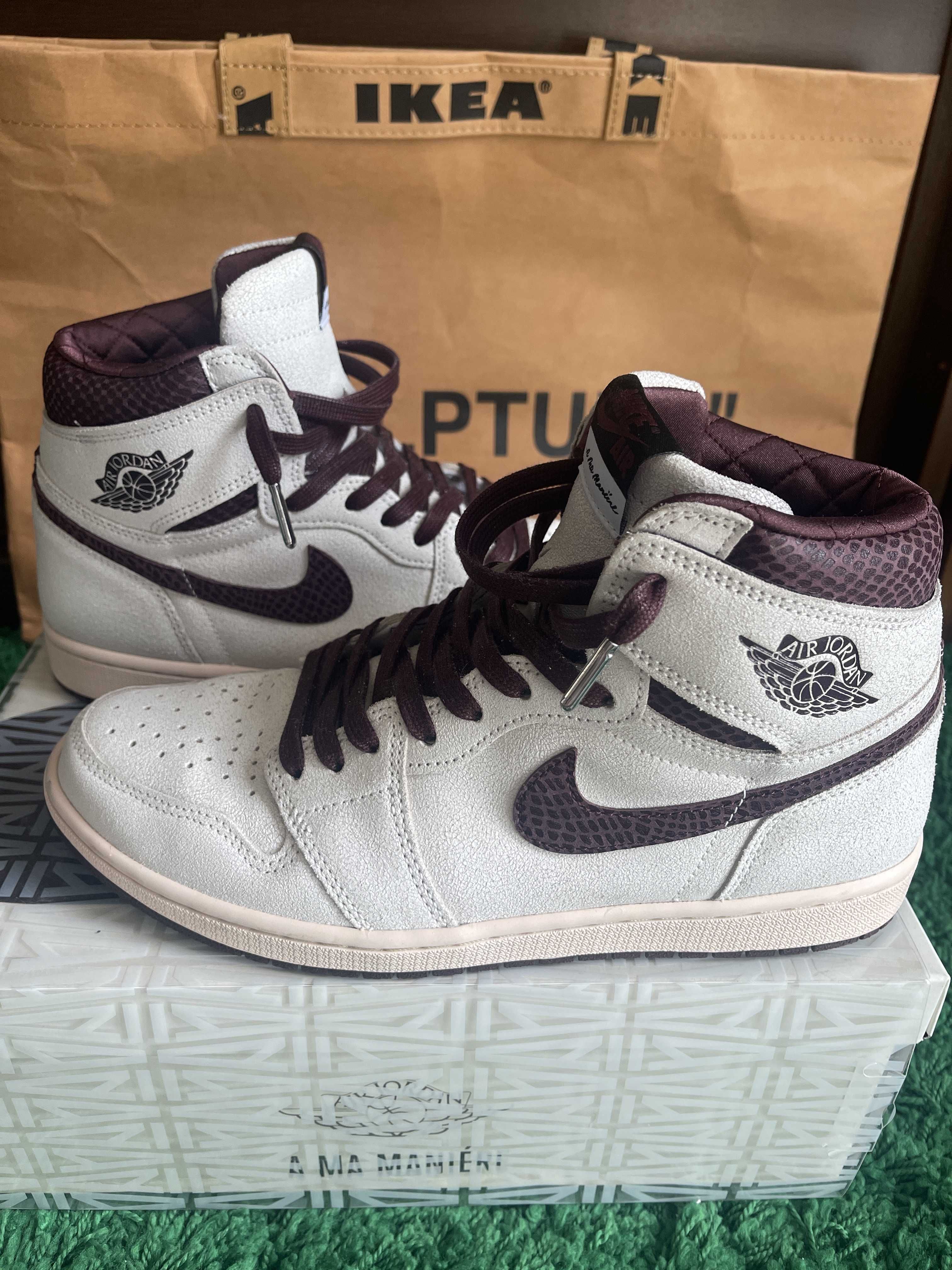 A Ma Maniere × Nike Air Jordan 1 Retro High OG "Sail and Burgundy"