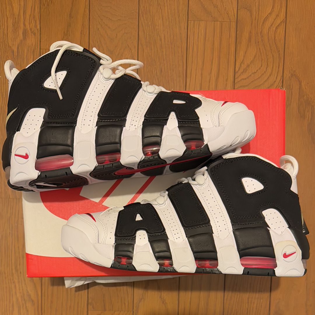 NIKE AIR MORE UPTEMPO "WHITE/BLACK/UNIVERSITY RED"(2020)