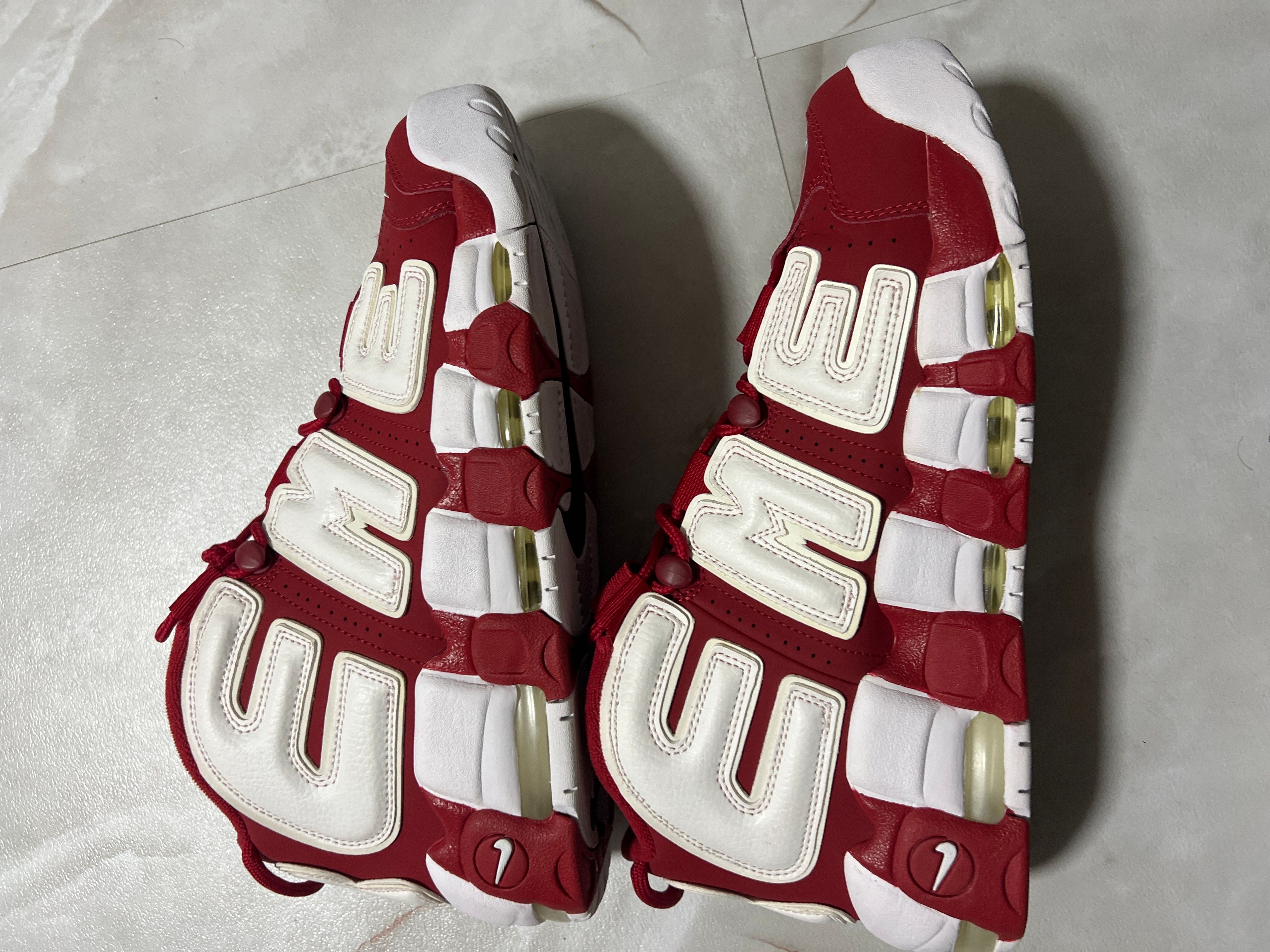 Supreme × Nike Air More Uptempo "White/Red"