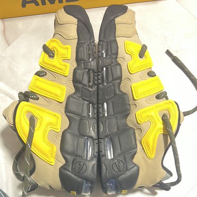 AMBUSH × Nike Air More Uptempo Low "Vivid Sulfur and Limestone"