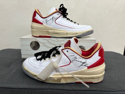 Off-White × Nike Air Jordan 2 Low "White and Varsity Red"