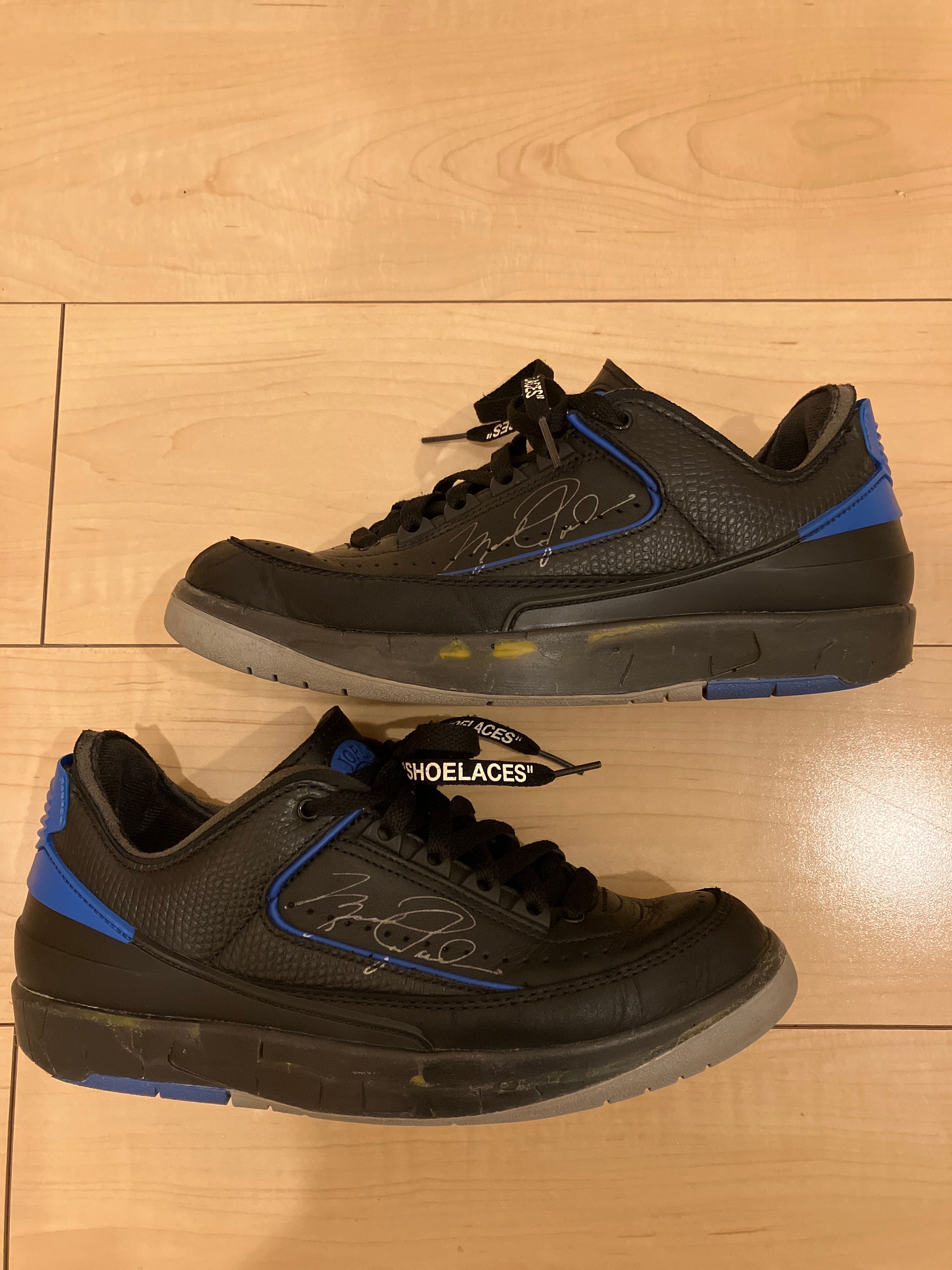 Off-White × Nike Air Jordan 2 Low "Black and Varsity Royal"