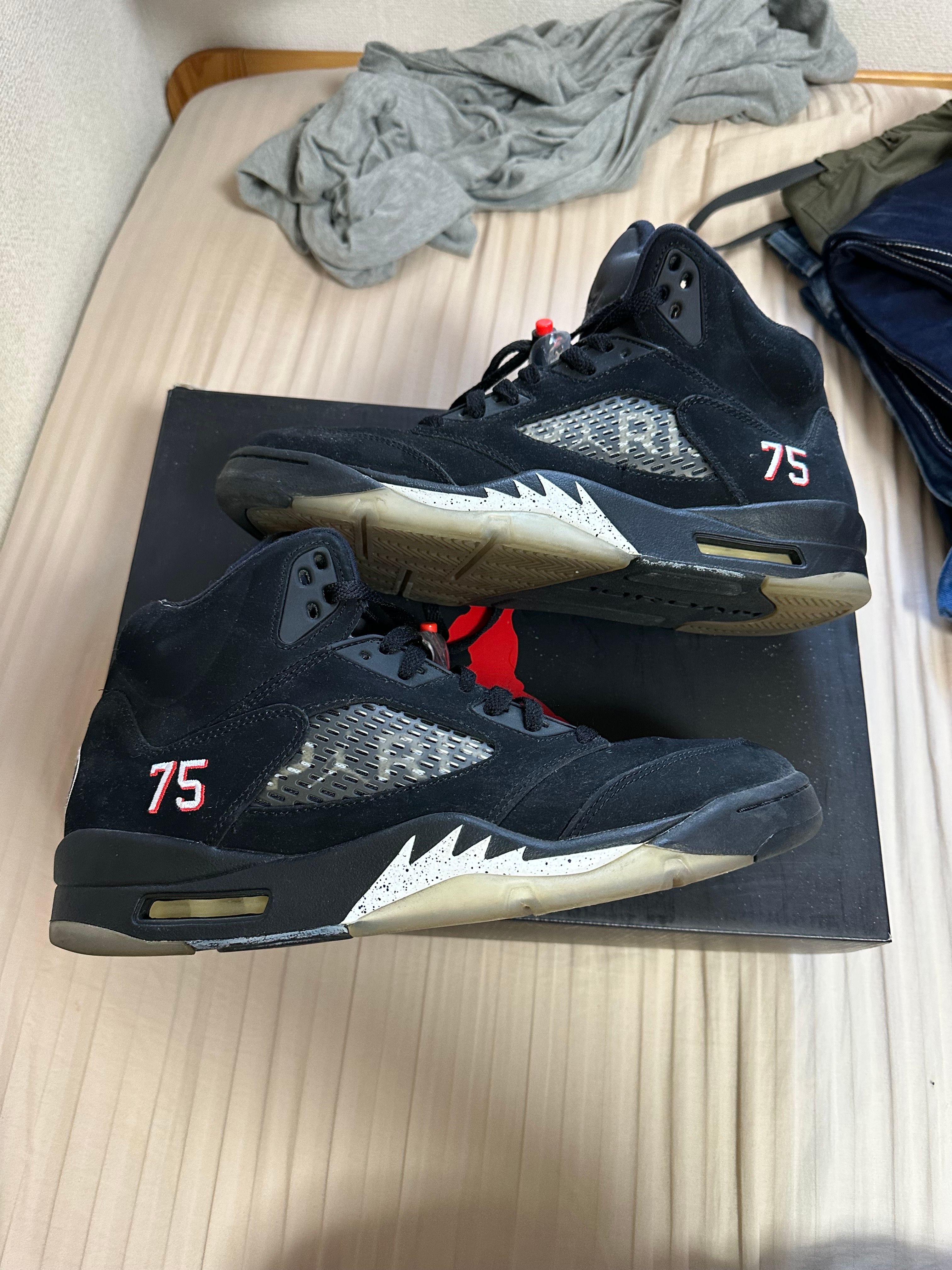 NIKE AIR JORDAN 5 PARIS SAINT-GERMAIN BLACK/CEMENT GREY
