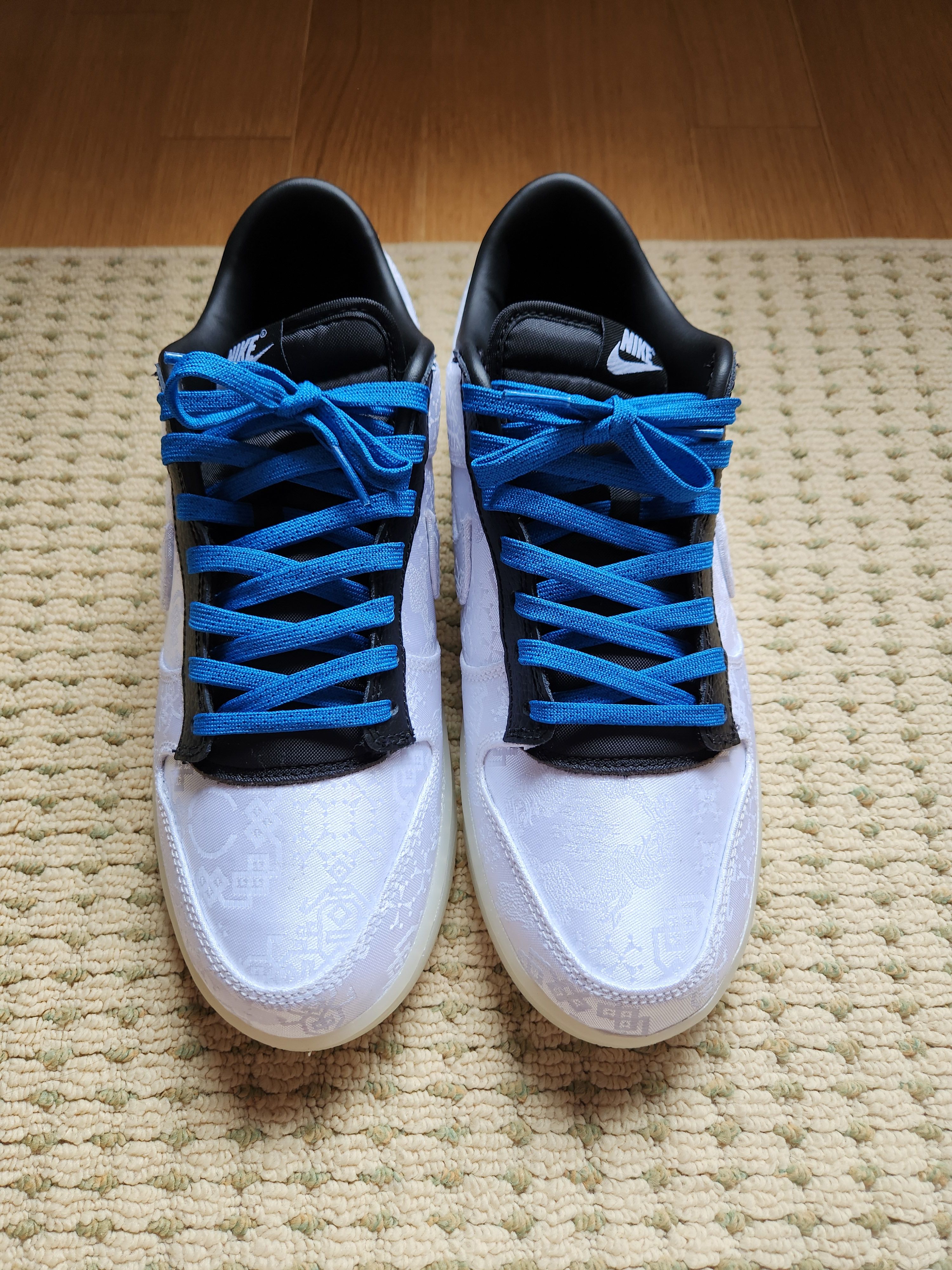 CLOT × fragment design × Nike Dunk Low "Black and White"