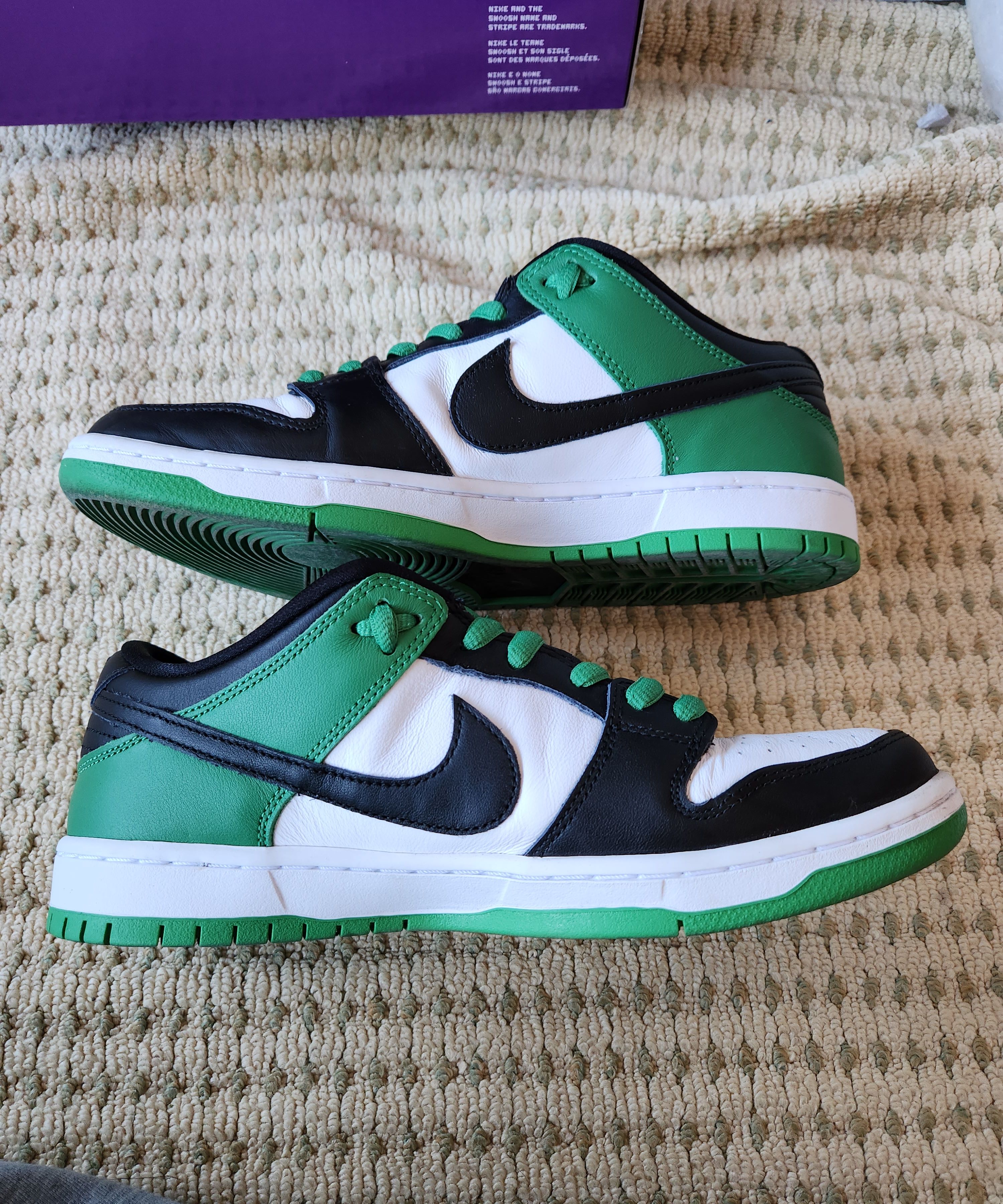 Nike SB Dunk Low Pro "Black and Classic Green"