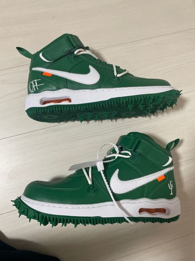 Off-White × Nike Air Force 1 Mid SP LTHR "Pine Green"