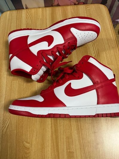 Nike Dunk High "Championship White and Red"