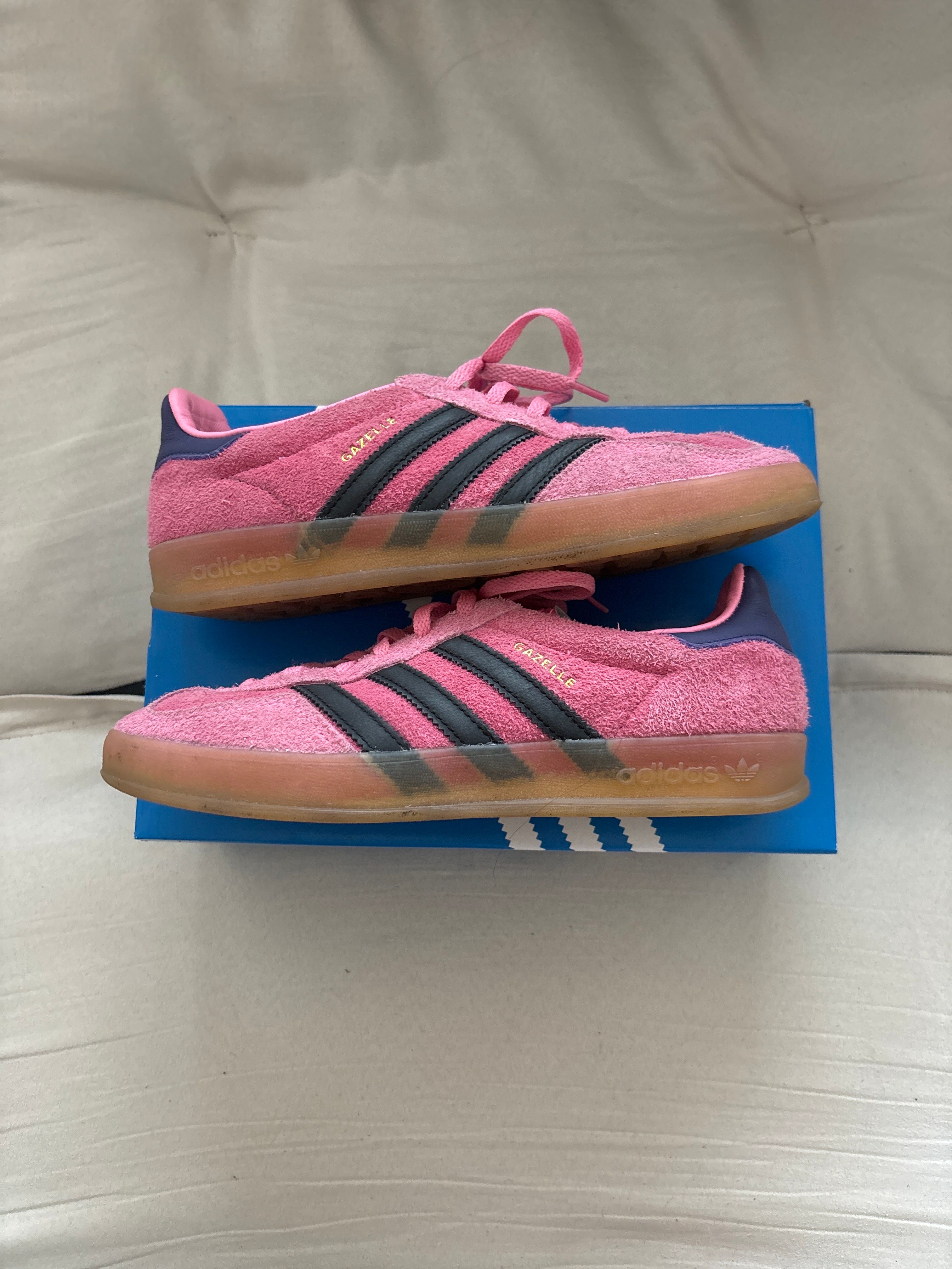 adidas Women's Gazelle Indoor "Bliss Pink/Core Black/Collegiate Purple"