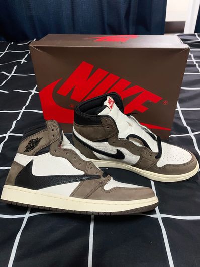 Travis Scott × Nike Air Jordan 1 Retro High OG TS SP "Sail/Dark Mocha"