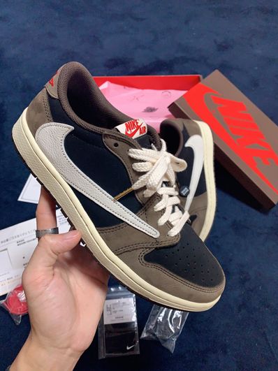 Travis Scott × Nike Air Jordan 1 Low OG SP-T "Black/Dark Mocha"