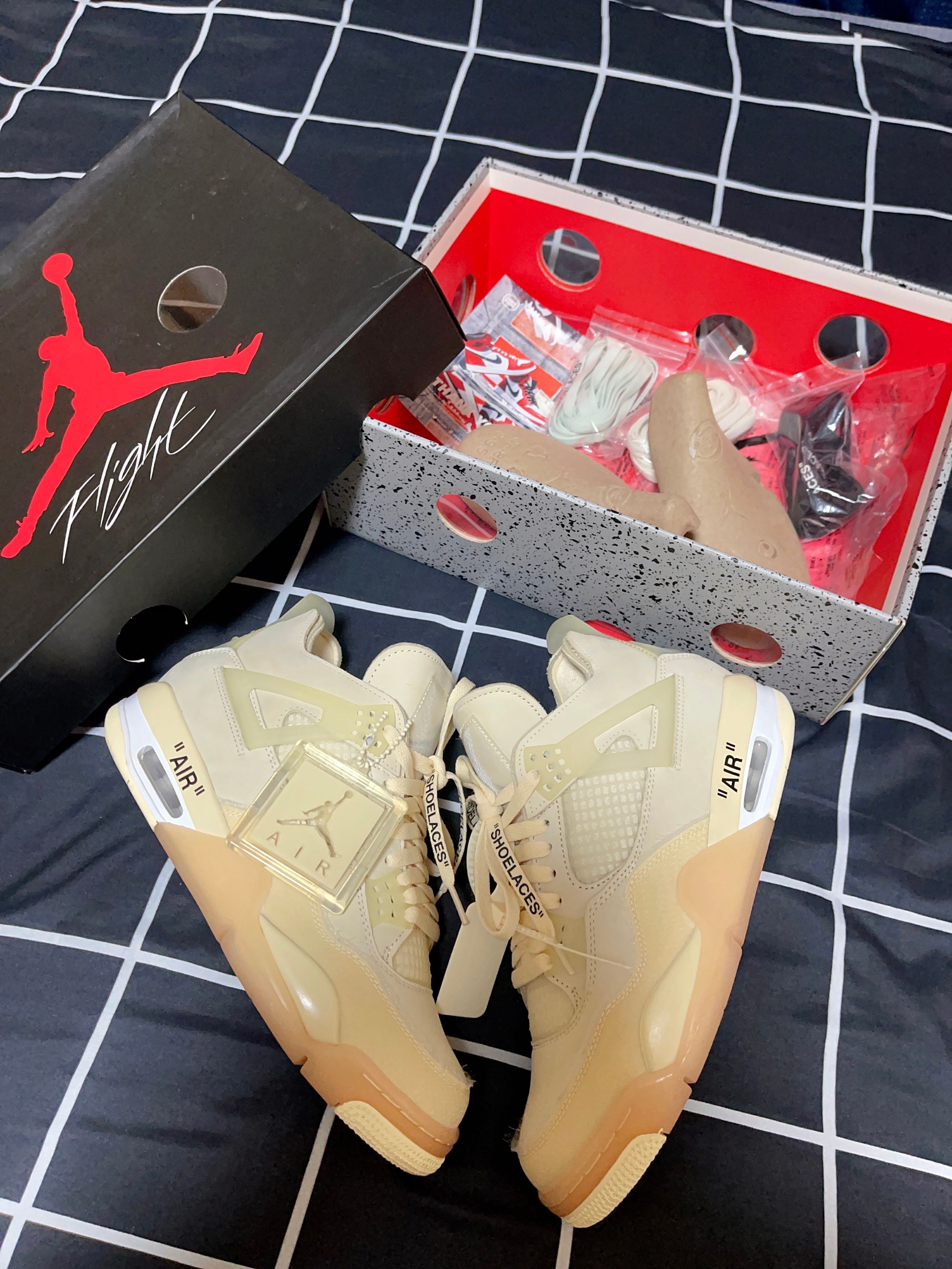 Off-White × Nike Women's Air Jordan 4 SP "Sail"