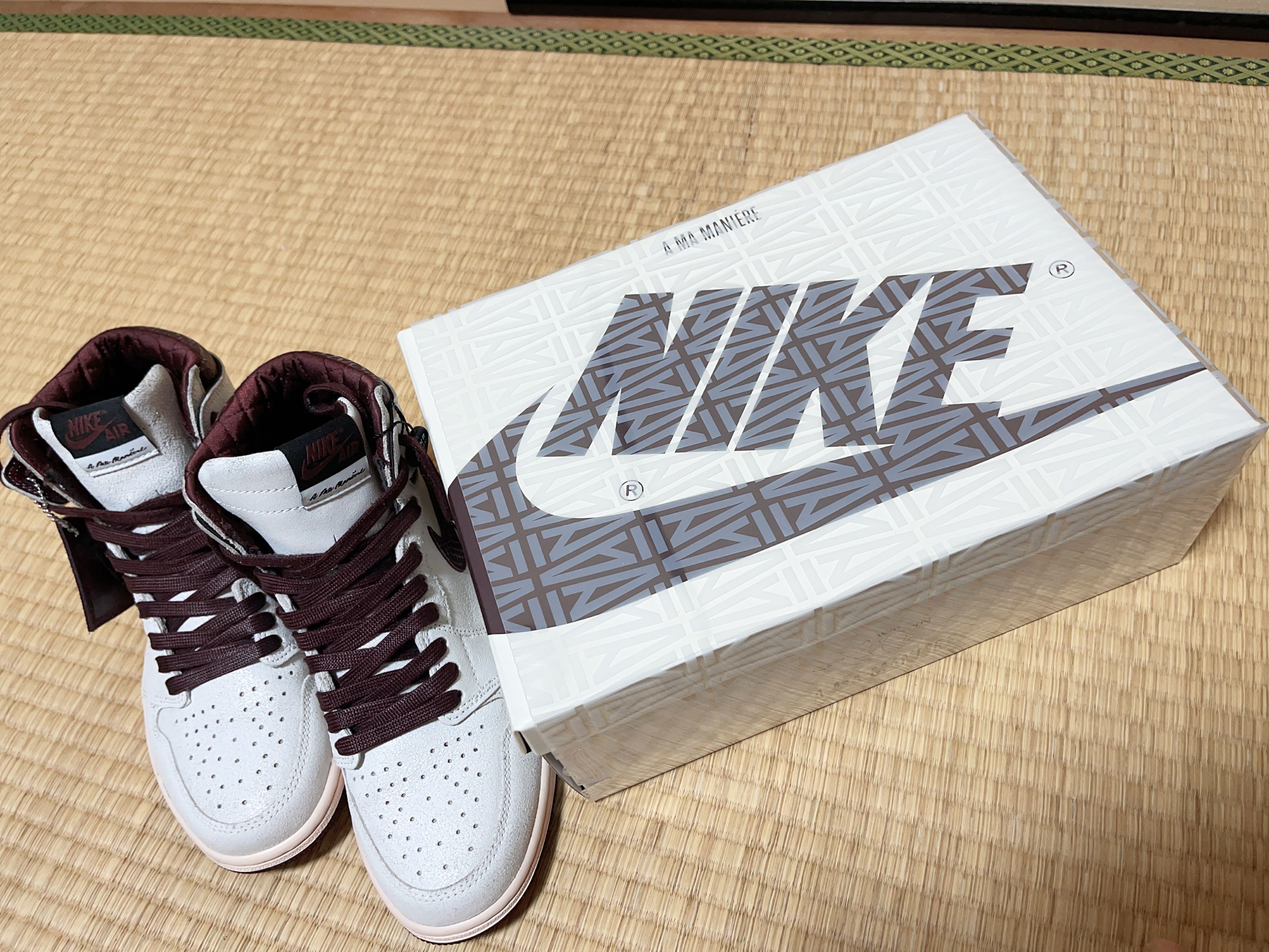 A Ma Maniere × Nike Air Jordan 1 Retro High OG "Sail and Burgundy"