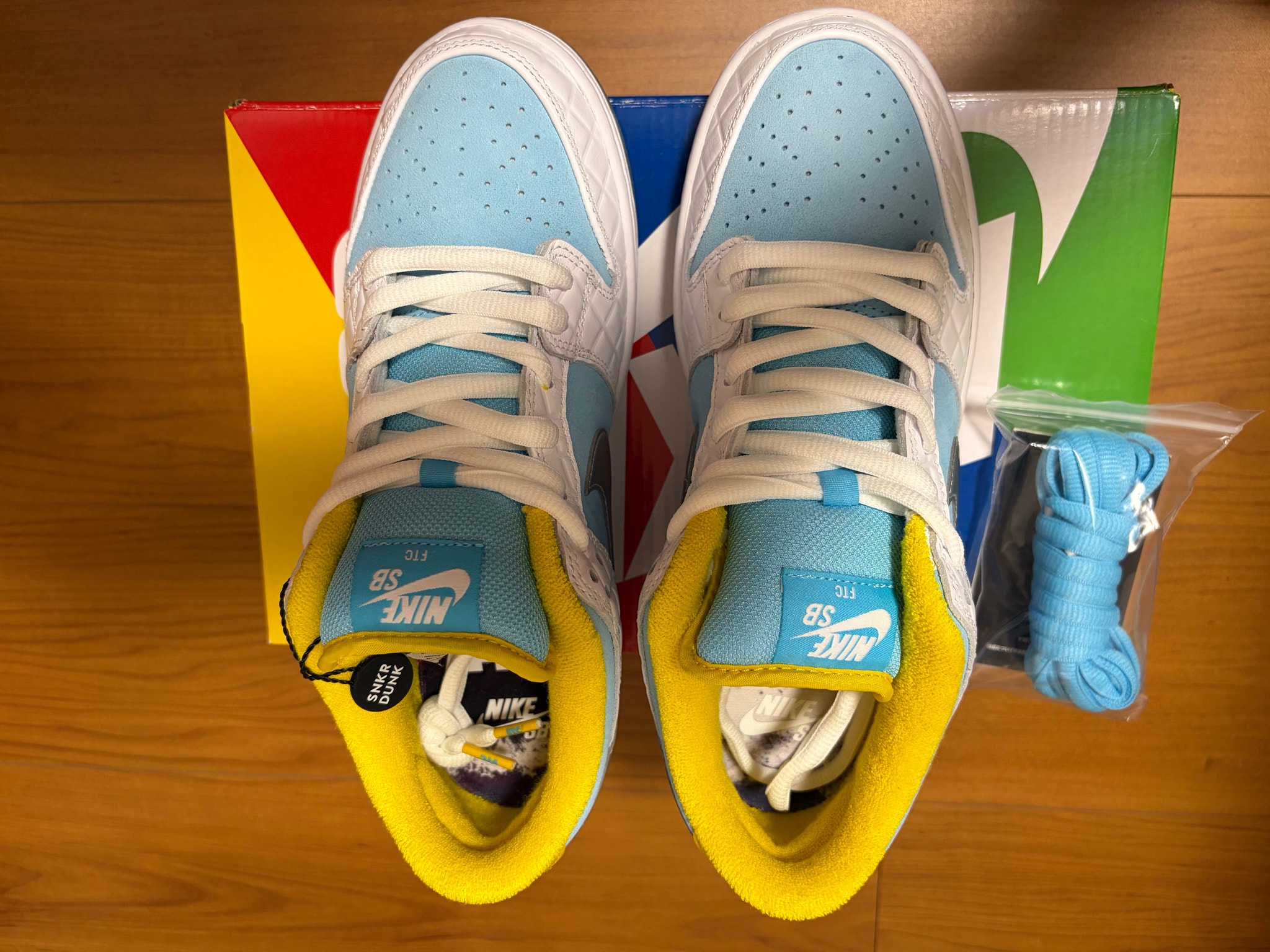 FTC × Nike SB Dunk Low "White/Blue"