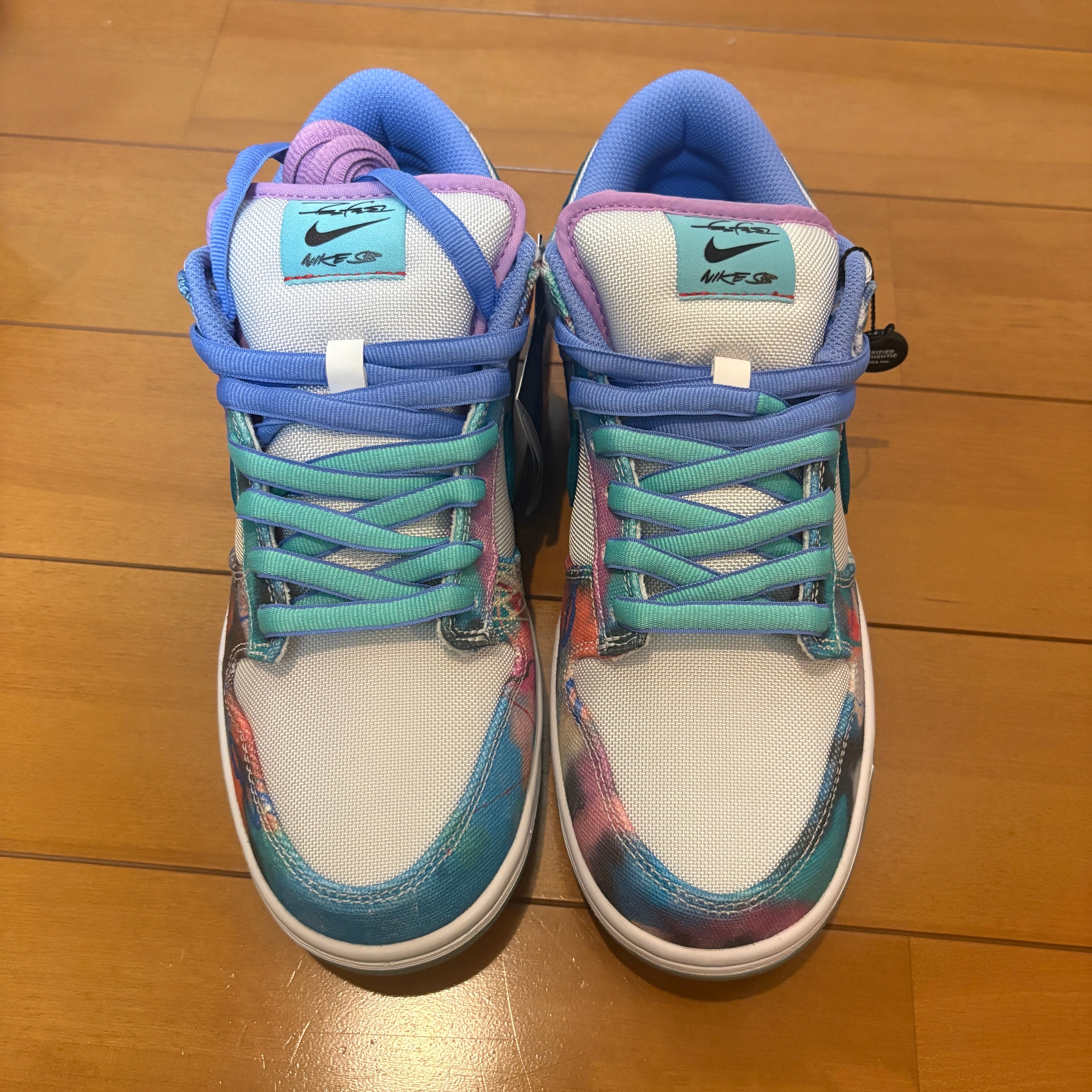 Futura × Nike SB Dunk Low "White and Geode Teal"