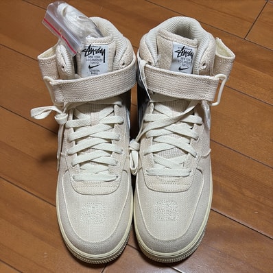 Stussy × Nike Air Force 1 Mid "Fossil Stone"