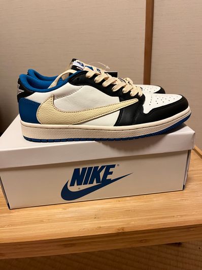 Travis Scott × fragment design × Nike Air Jordan 1 Low OG SP "Military Blue"