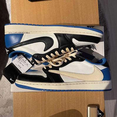 Travis Scott × fragment design × Nike Air Jordan 1 Low OG SP "Military Blue"