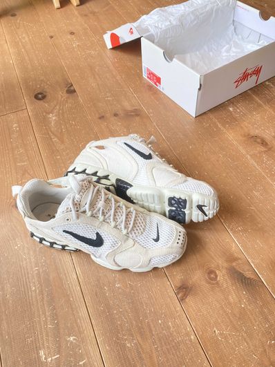 Stussy × Nike Air Zoom Spiridon CG 2 "Fossil/Black"