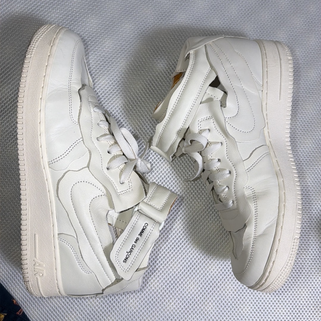 COMME des GARCONS × Nike Air Force 1 Mid "White"