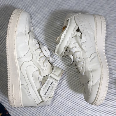 COMME des GARCONS × Nike Air Force 1 Mid "White"
