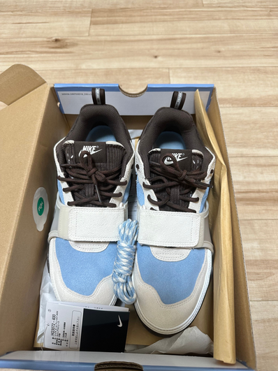 Travis Scott × Nike Zoom Field Jaxx "Pale Ivory and Leche Blue"