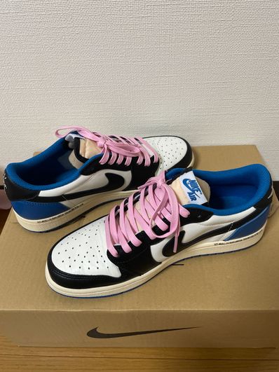 Travis Scott × fragment design × Nike Air Jordan 1 Low OG SP "Military Blue"