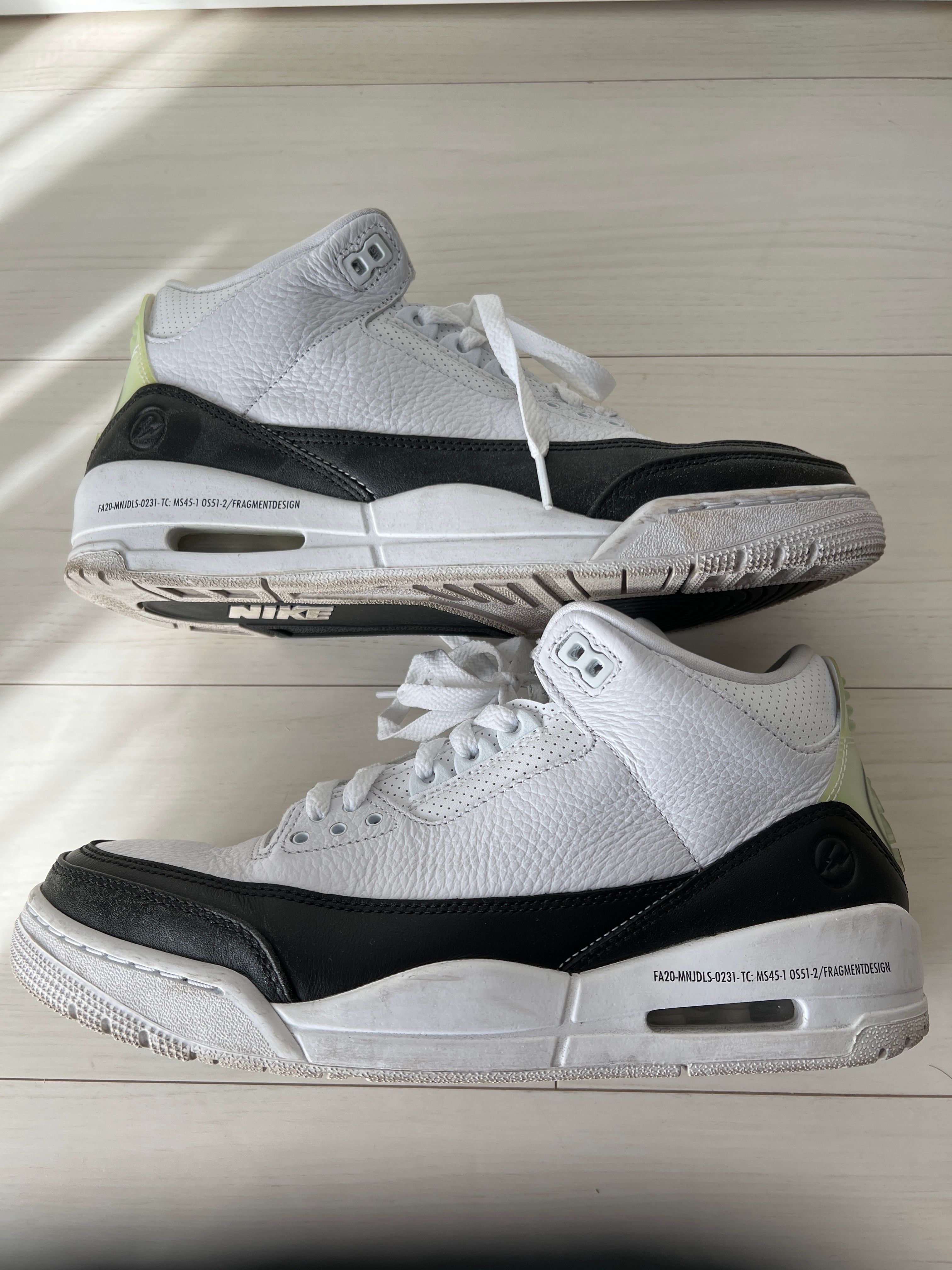 Fragment × Nike Air Jordan 3 "White/Black"