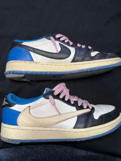 Travis Scott × fragment design × Nike Air Jordan 1 Low OG SP "Military Blue"
