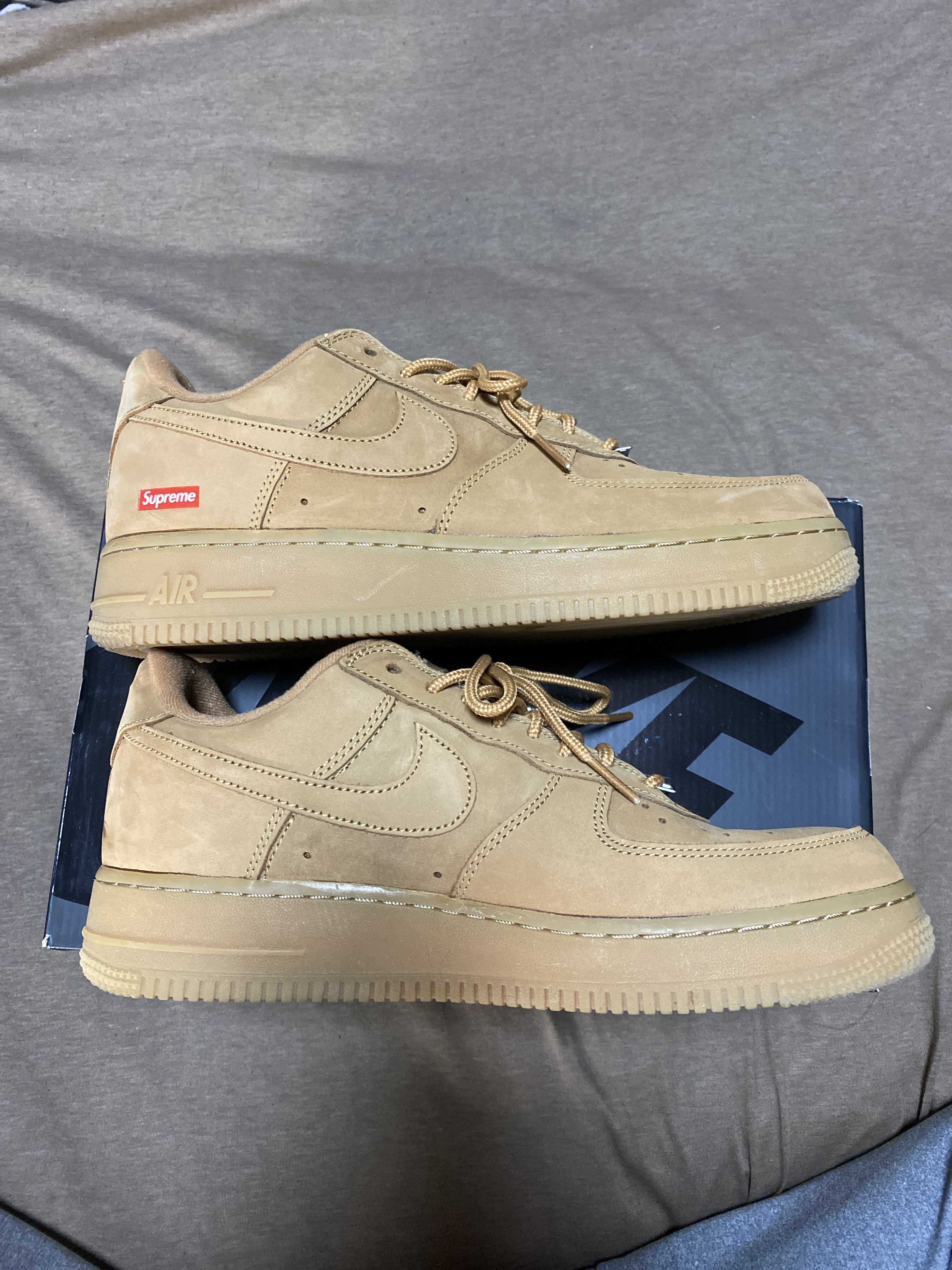 Supreme × Nike Air Force 1 Low "Flax/Wheat"