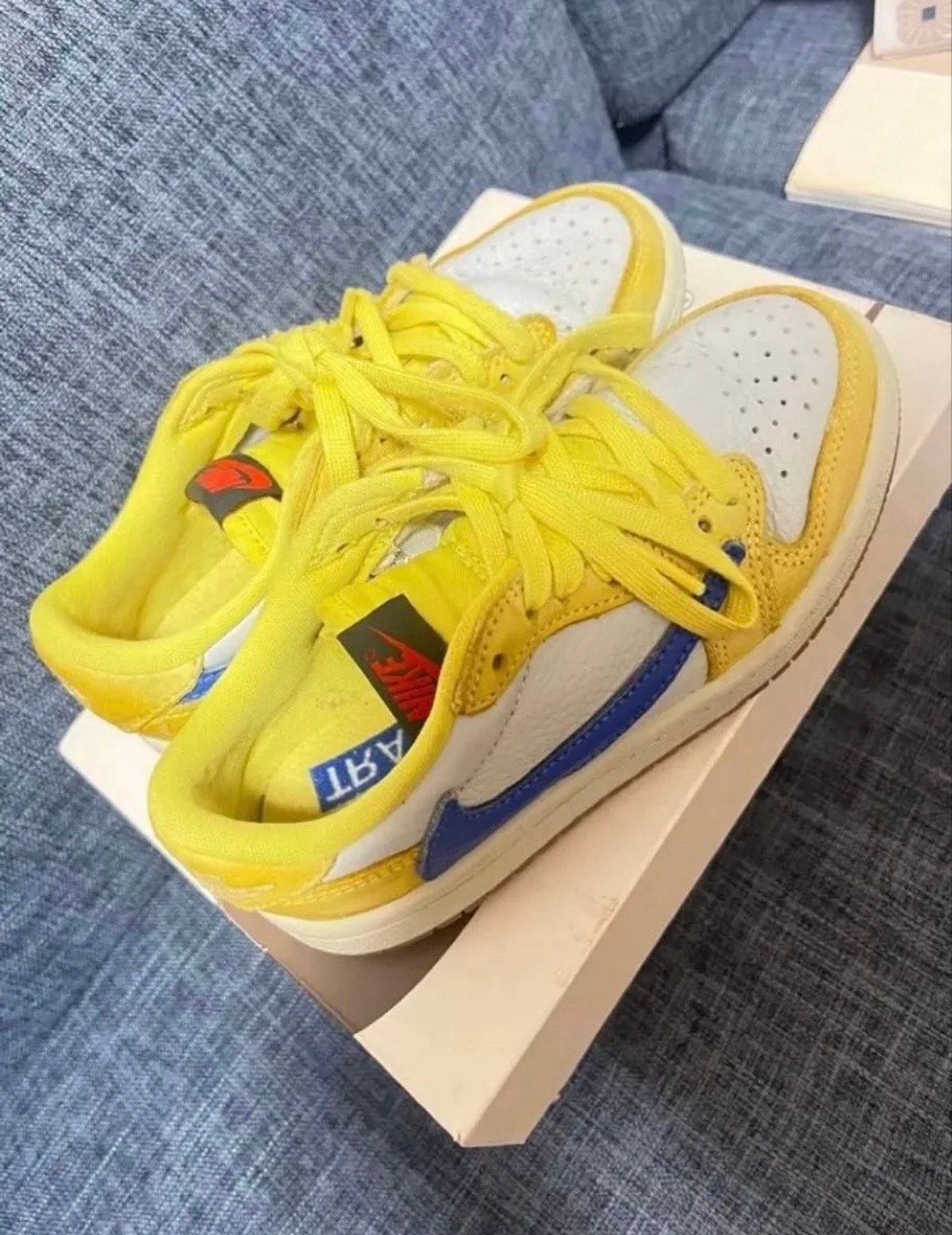 Travis Scott × Nike PS Jordan 1 Low OG SP "Canary"