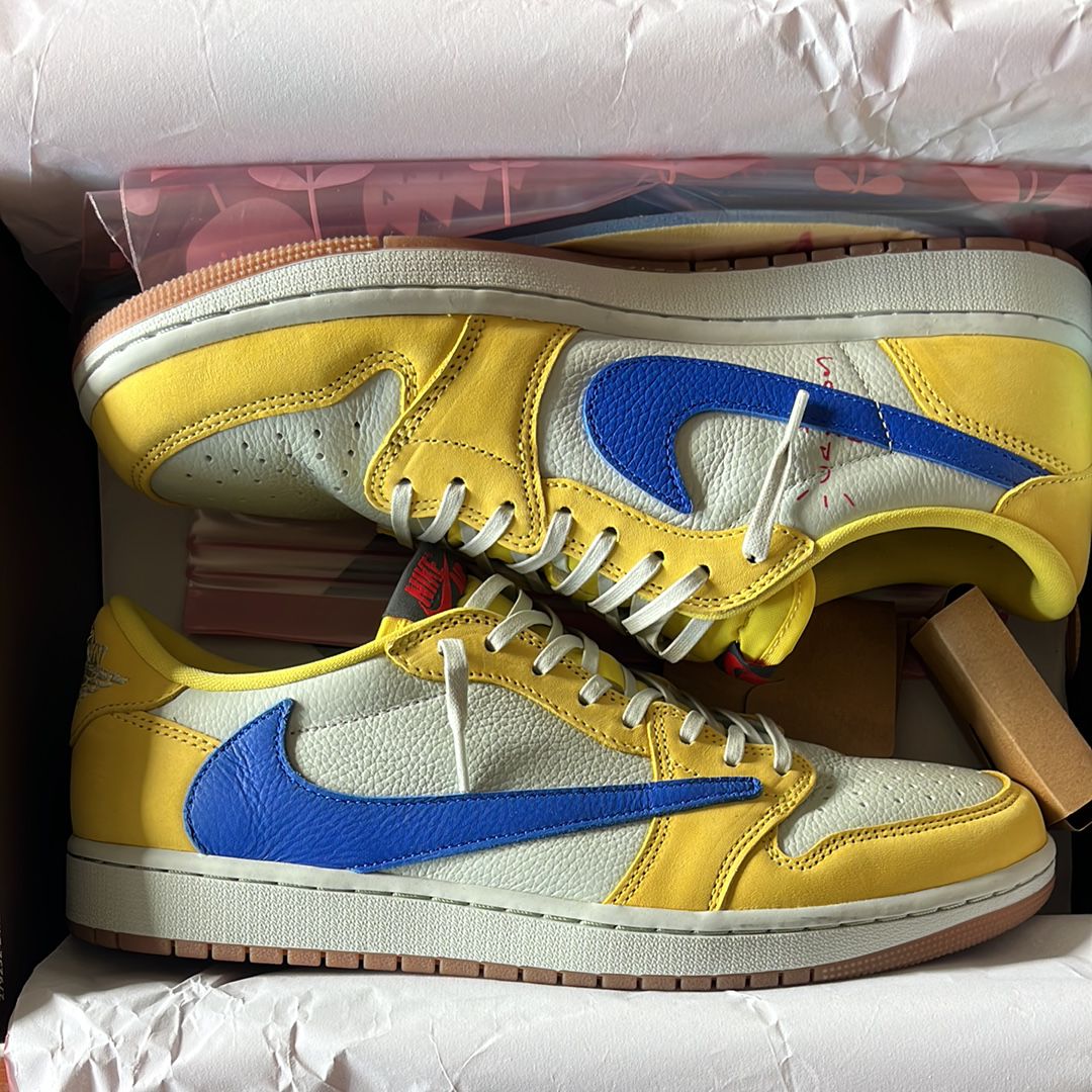 Travis Scott × Nike Women's Air Jordan 1 Retro Low OG "Canary"