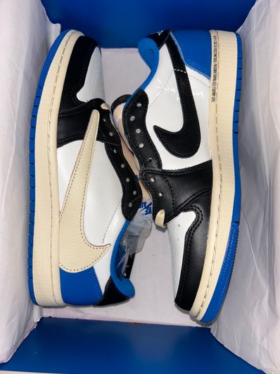 Travis Scott × fragment design × Nike Air Jordan 1 Low OG SP "Military Blue"