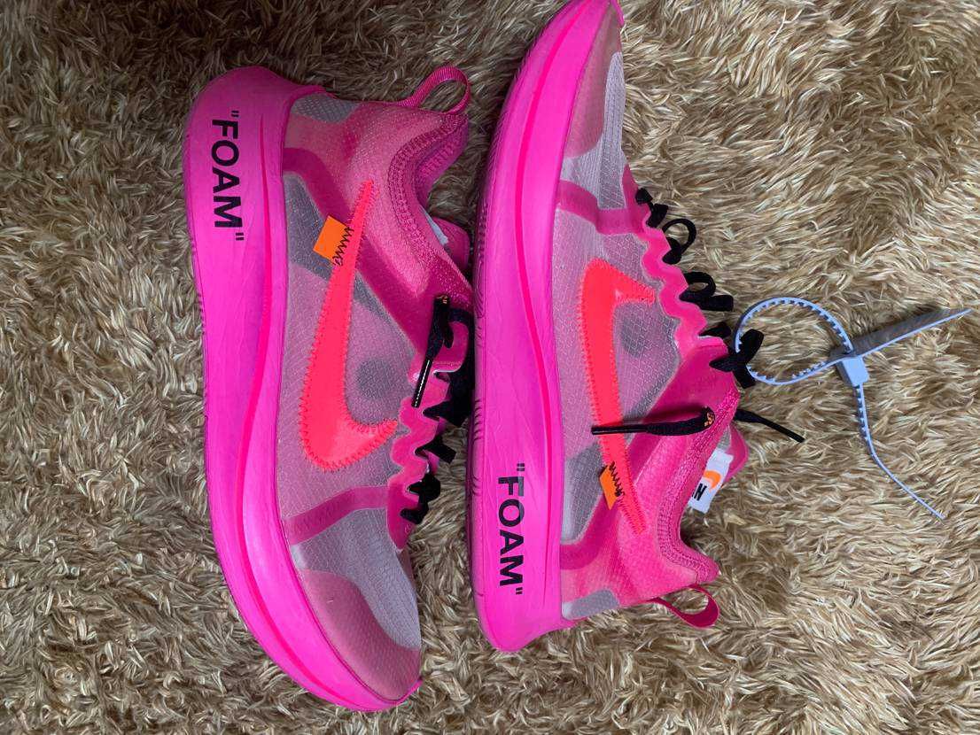 Off-White × Nike Zoom Fly "Pink"