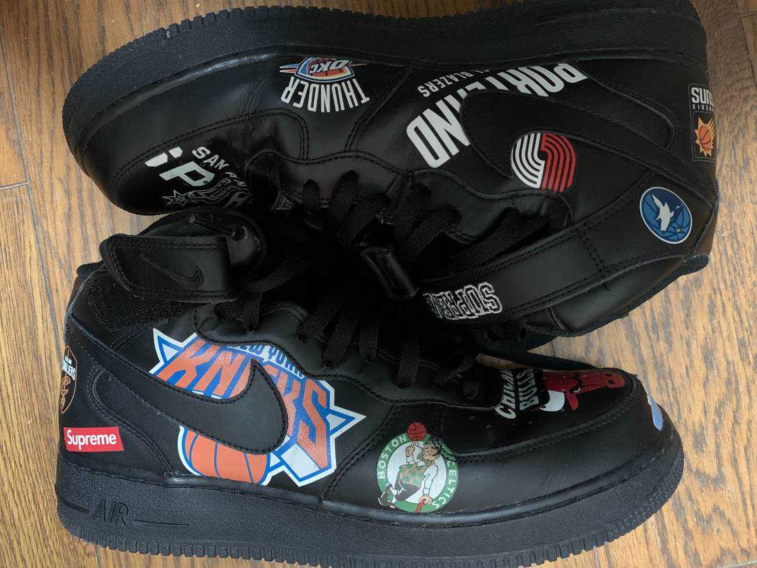 Supreme × NBA × Nike Air Force 1 Mid '07 "Black"