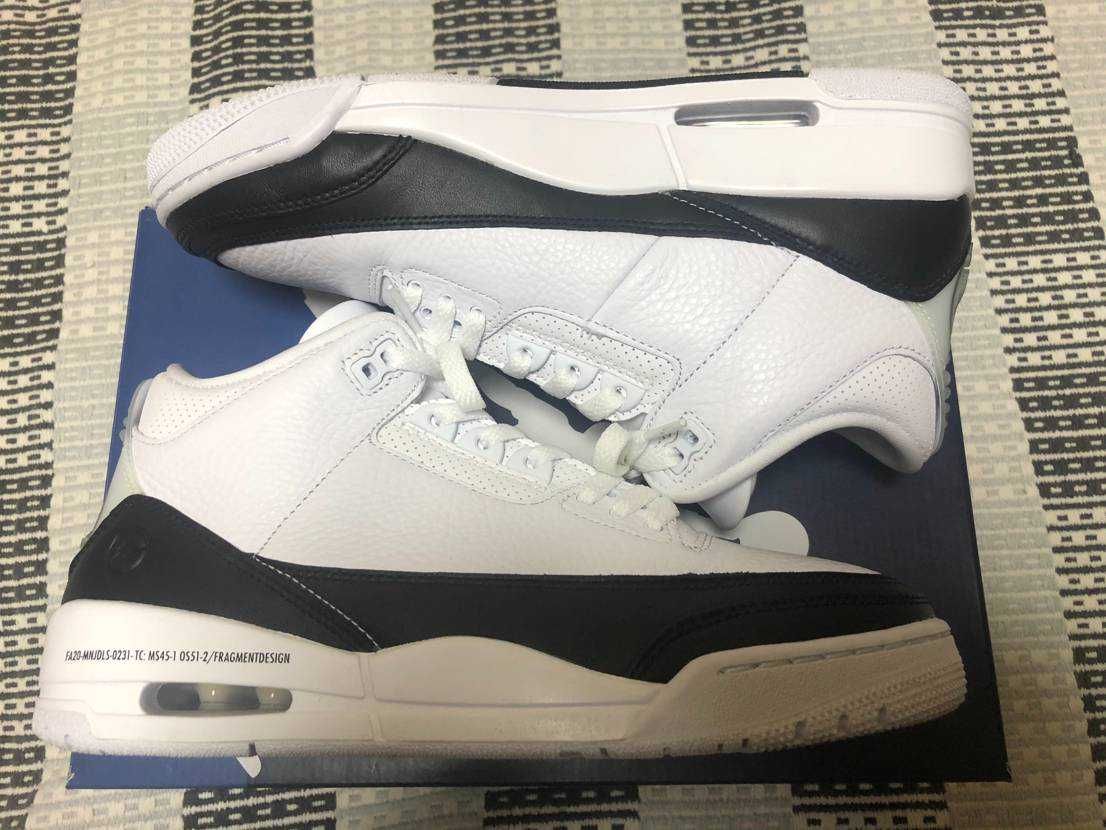 Fragment × Nike Air Jordan 3 "White/Black"