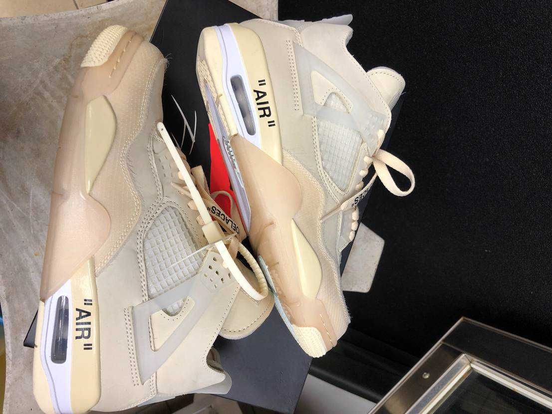 Off-White × Nike Women's Air Jordan 4 SP "Sail"