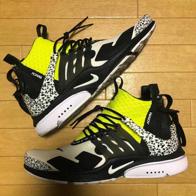 ACRONYM × Nike Air Presto Mid "White/Black/Dynamic Yellow"