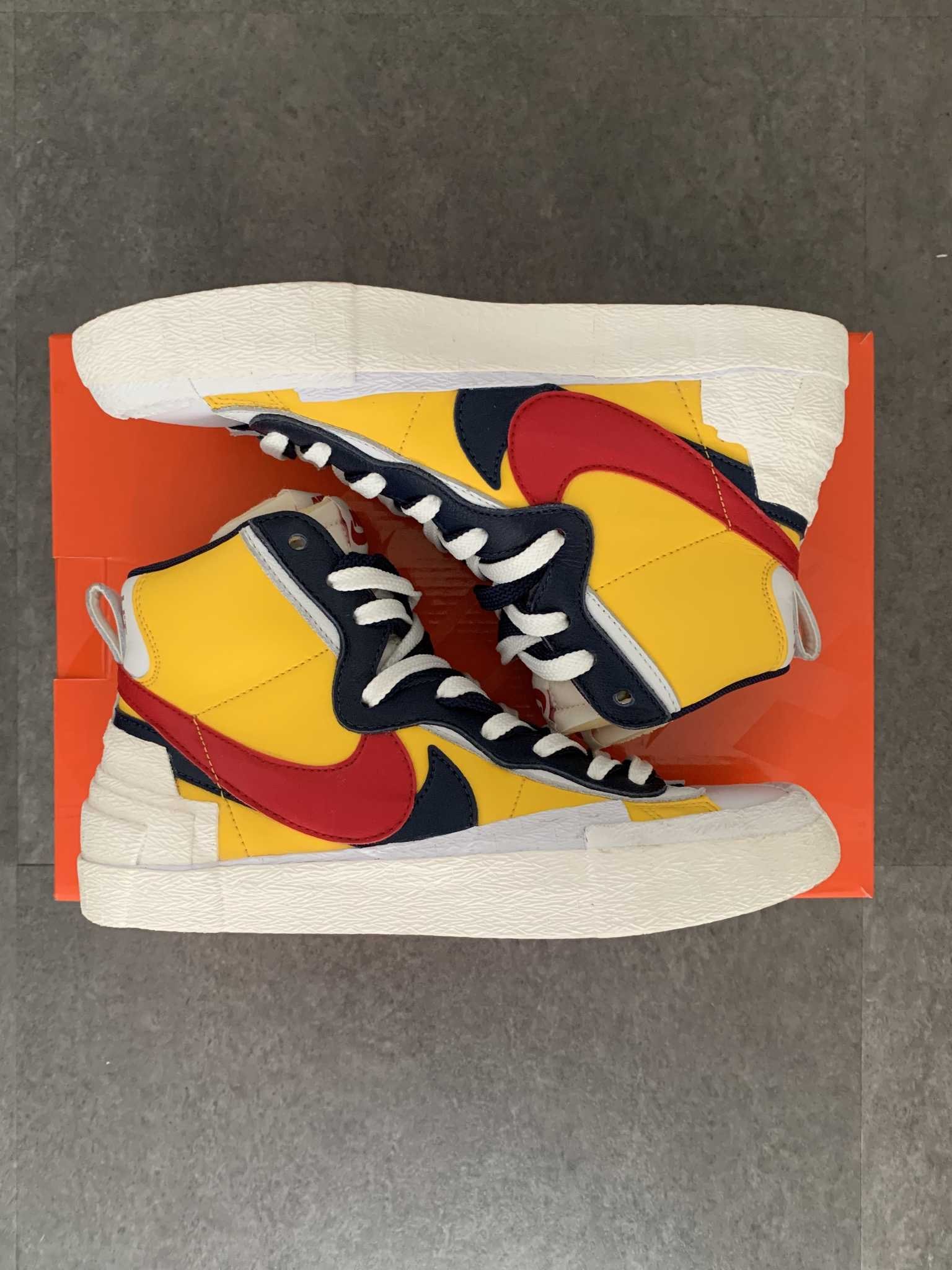 sacai × Nike Blazer Mid "Varsity Maize/Varsity Red"