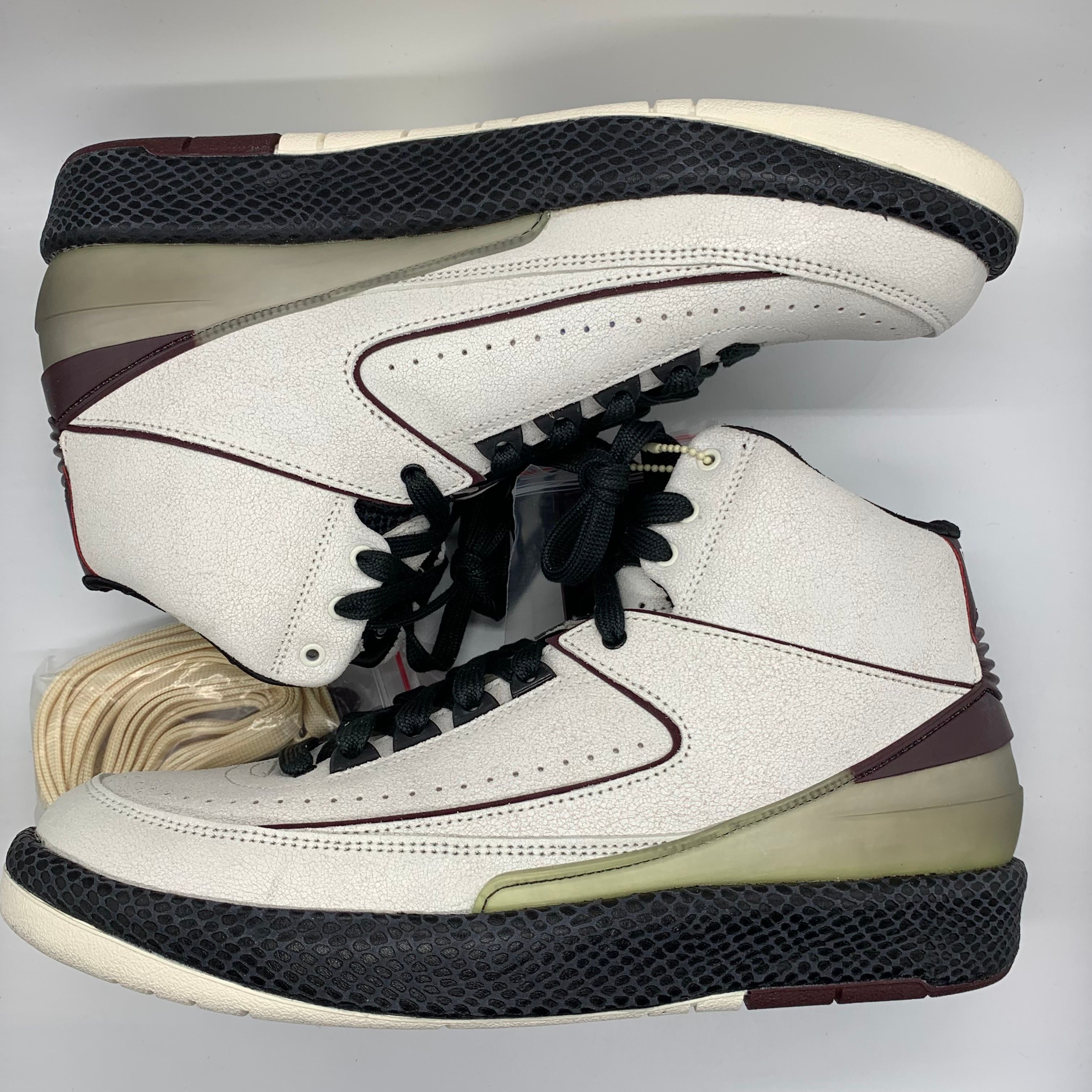 A Ma Maniere × Nike Air Jordan 2 "Airness/Sail and Burgundy"