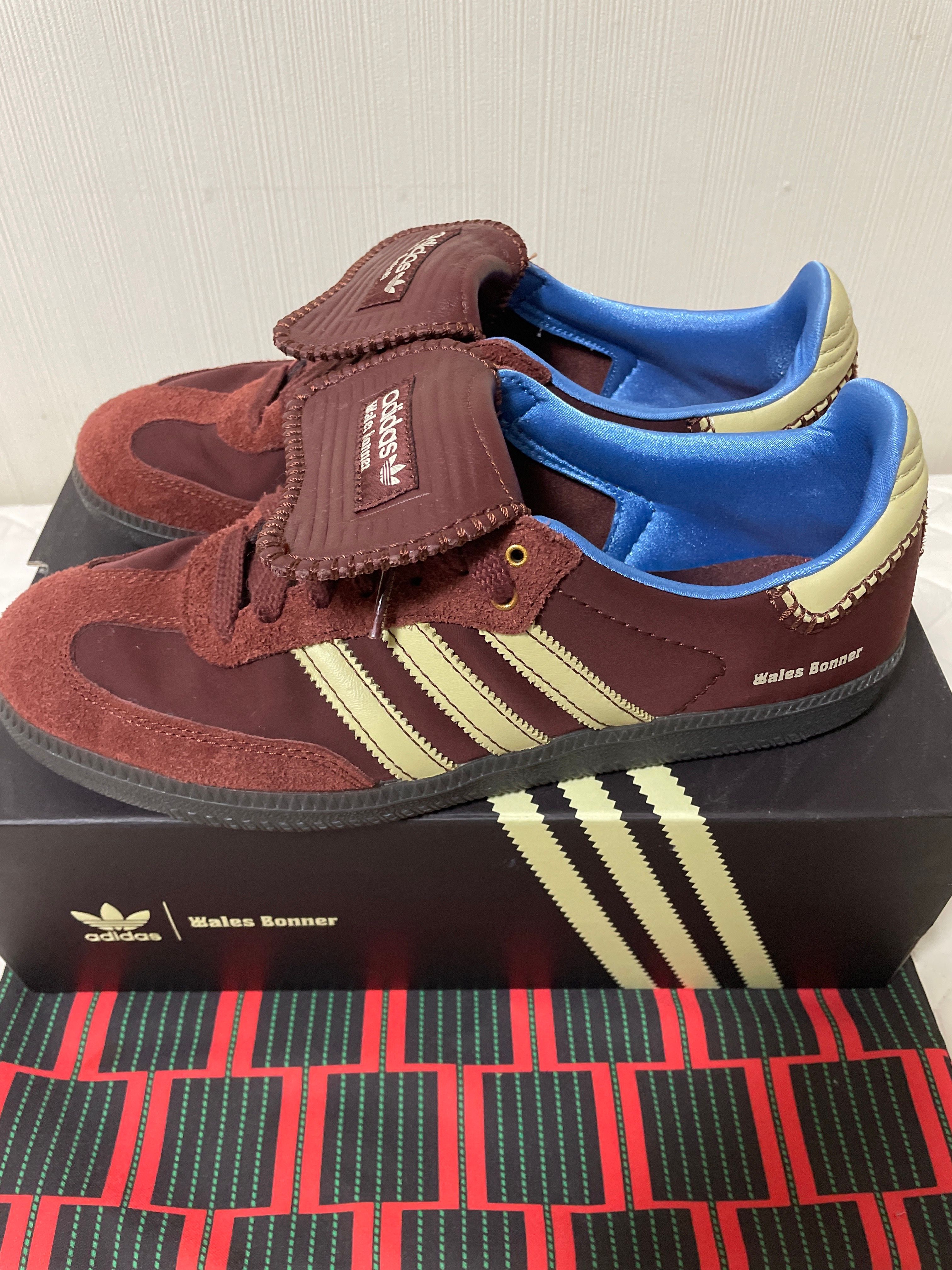 Wales Bonner × adidas Samba Nylon Low "Fox Brown/Sandy Beige/Lucky Blue"