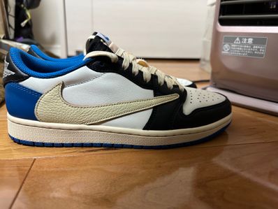 Travis Scott × fragment design × Nike Air Jordan 1 Low OG SP "Military Blue"