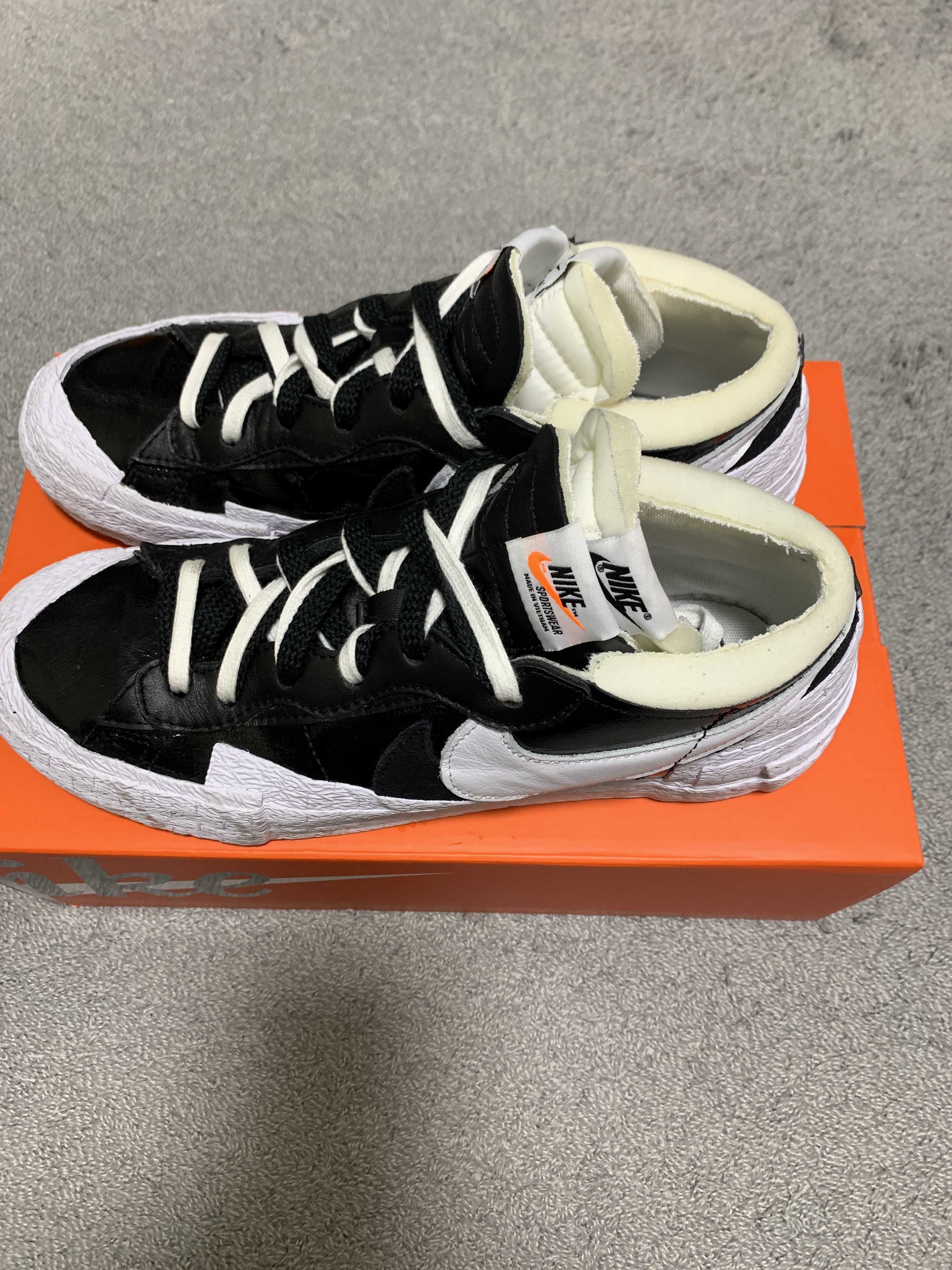 sacai × Nike Blazer Low "Black Patent Leather"