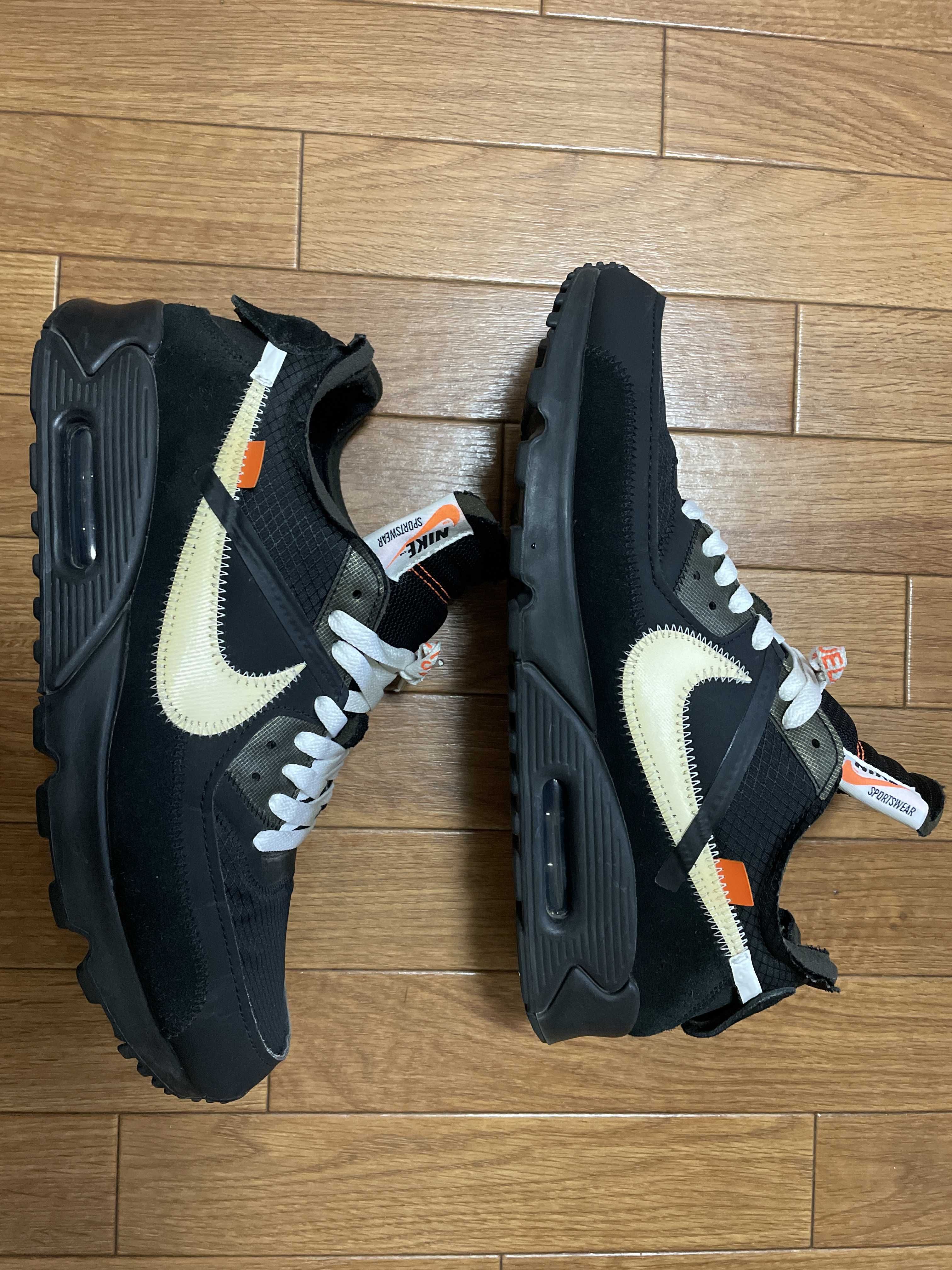 Off-White × Nike Air Max 90 "Black/Black-Cone-White"