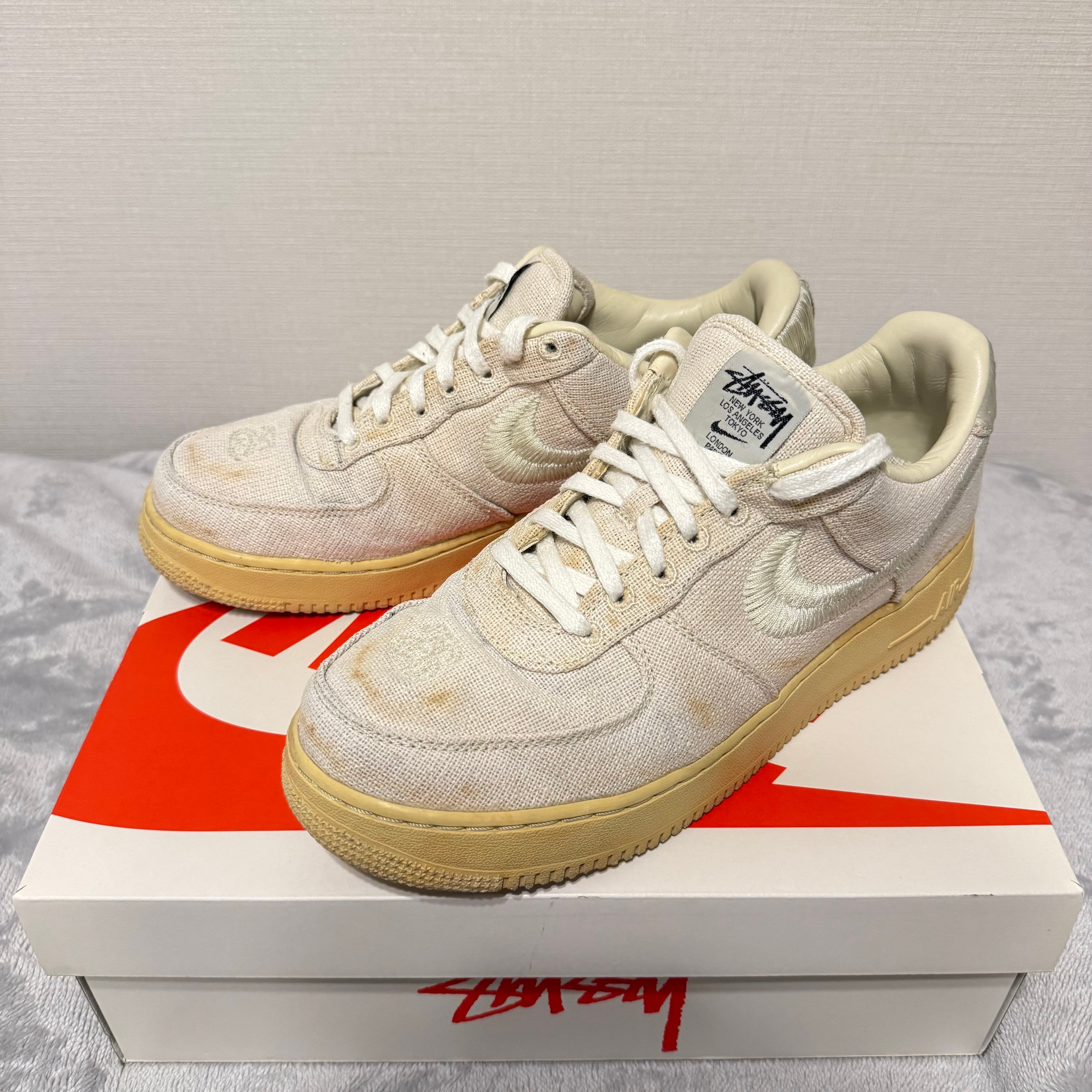 Stussy × Nike Air Force 1 Low "Fossil Stone"
