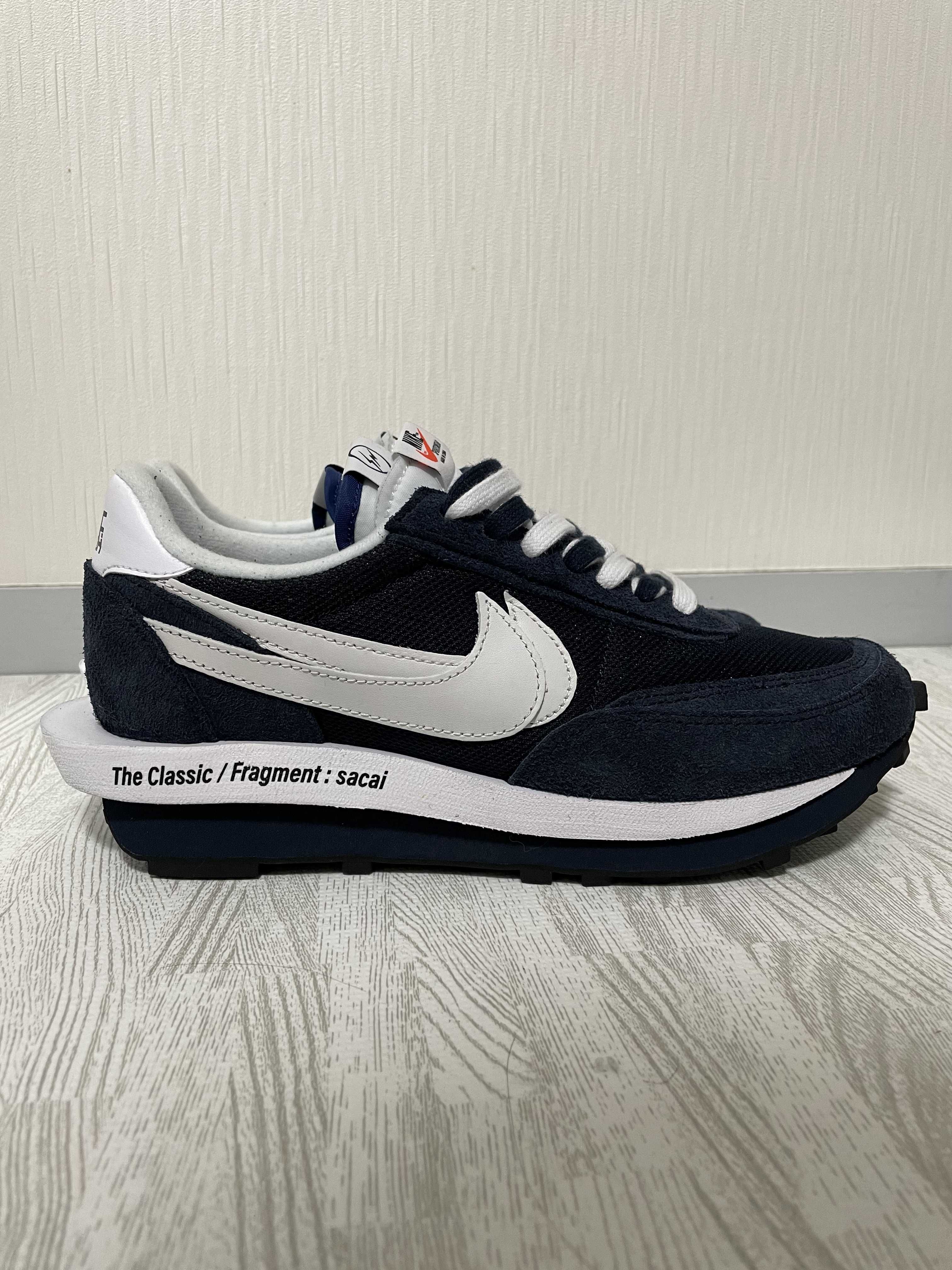 Fragment × sacai × Nike LD Waffle "Blackended Blue"