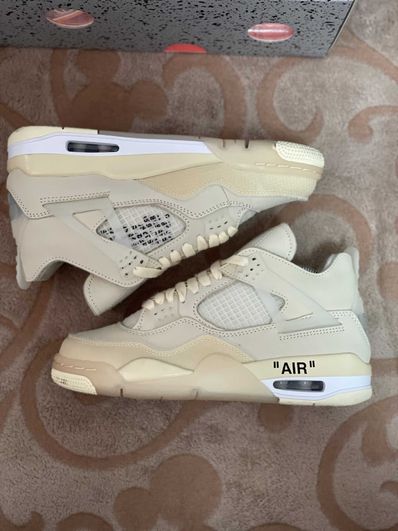 Off-White × Nike Women's Air Jordan 4 SP "Sail"