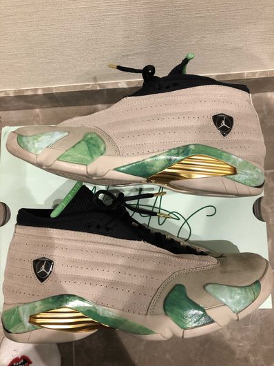 Aleali May × Nike Women's Air Jordan 14 Low "Light Sand/Light Sand White"