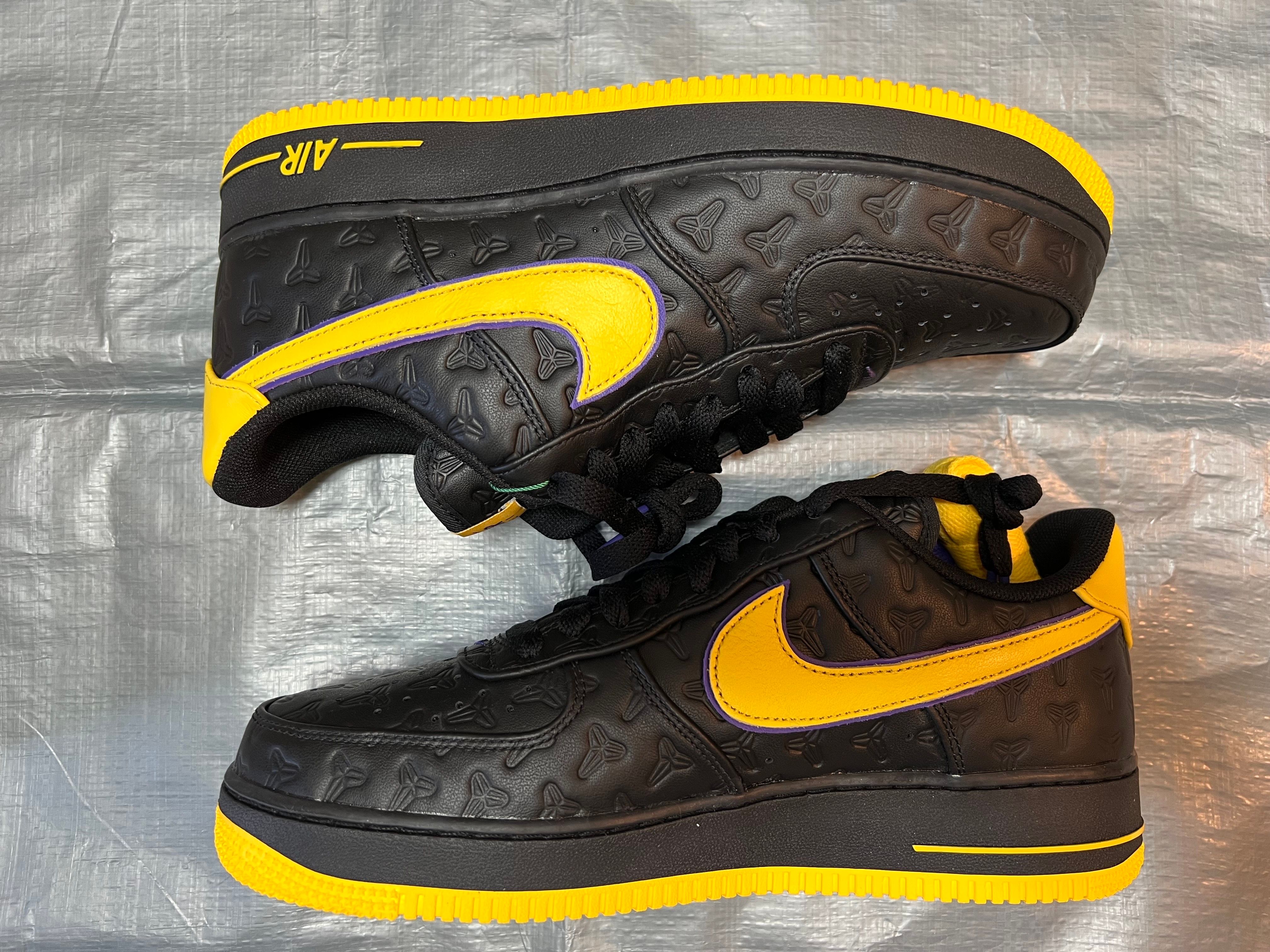 Kobe Bryant × Nike Air Force 1 Low "Black/Varsity Maize" (HV5122-001) (Serial Numbered/8000 pairs)