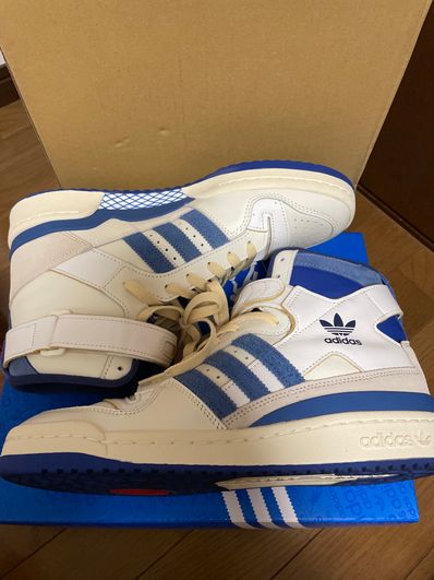 adidas Forum 84 High Blue Thread "Off White-Bright Blue/Footwear White"